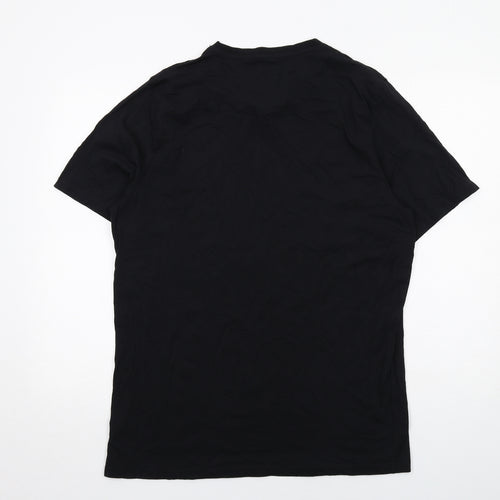 Jacamo Mens Black Cotton T-Shirt Size XL Round Neck