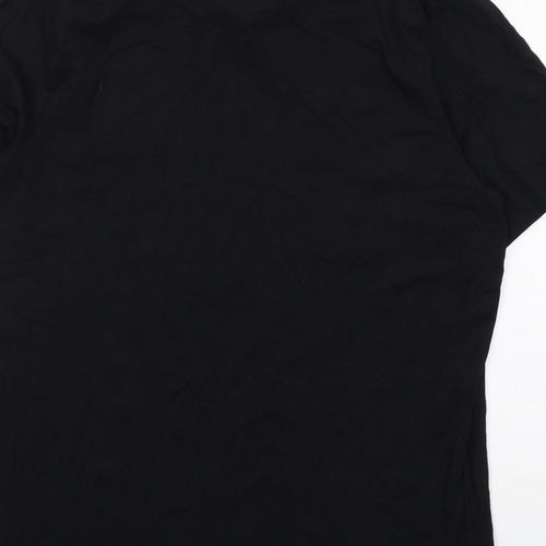 Jacamo Mens Black Cotton T-Shirt Size XL Round Neck