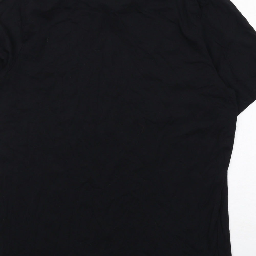 Jacamo Mens Black Cotton T-Shirt Size XL Round Neck