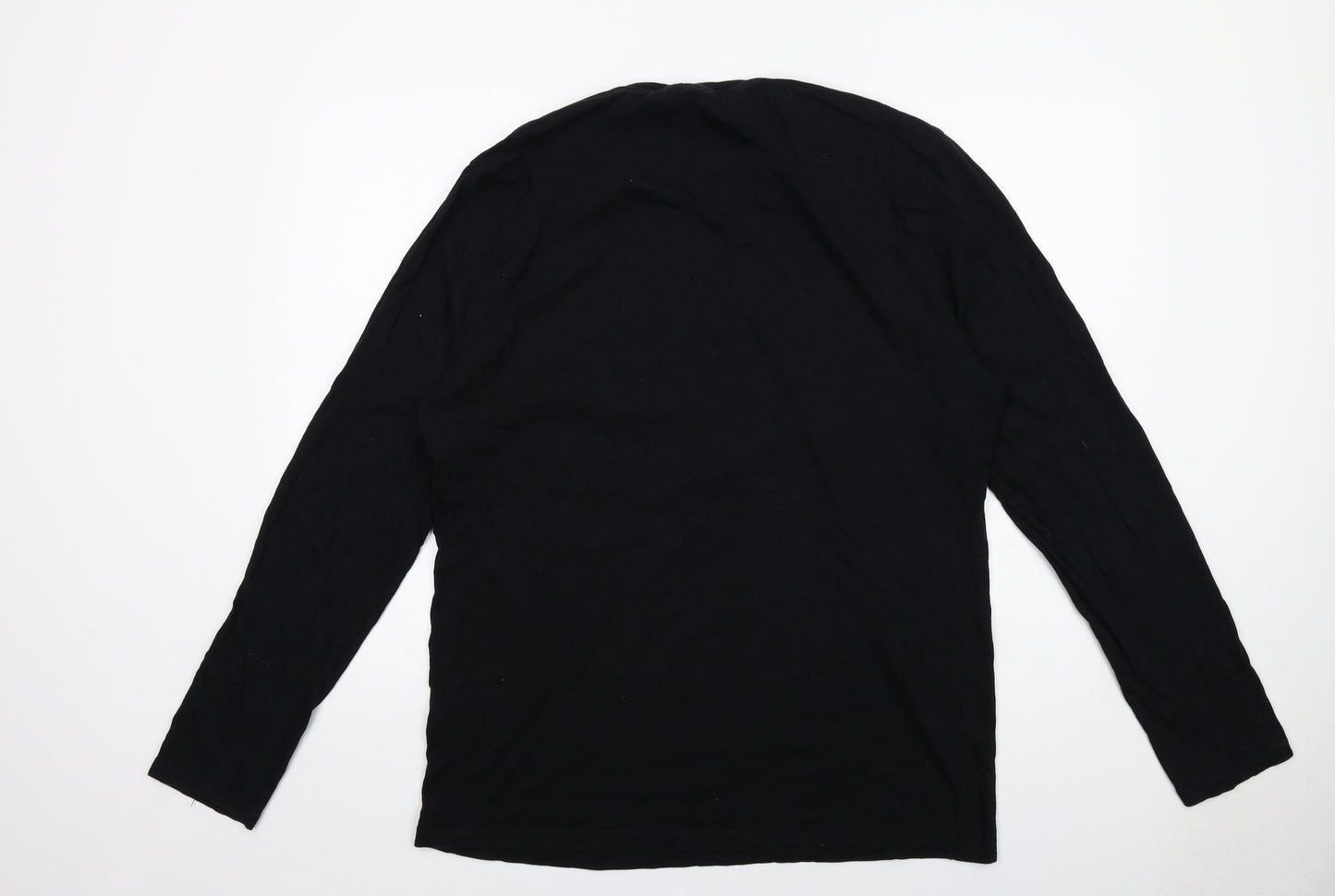 ASOS Mens Black Cotton T-Shirt Size 2XL Round Neck