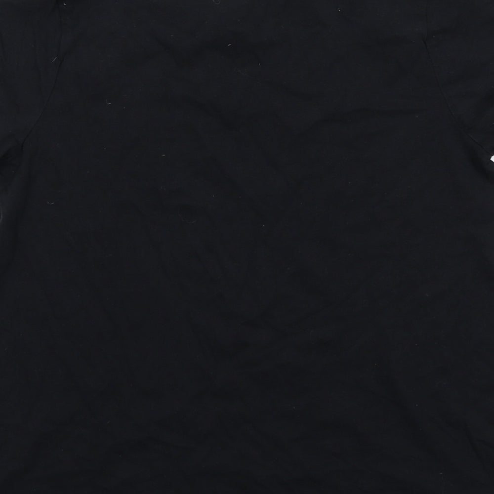 NEXT Boys Black Cotton Basic T-Shirt Size 14 Years Round Neck Pullover