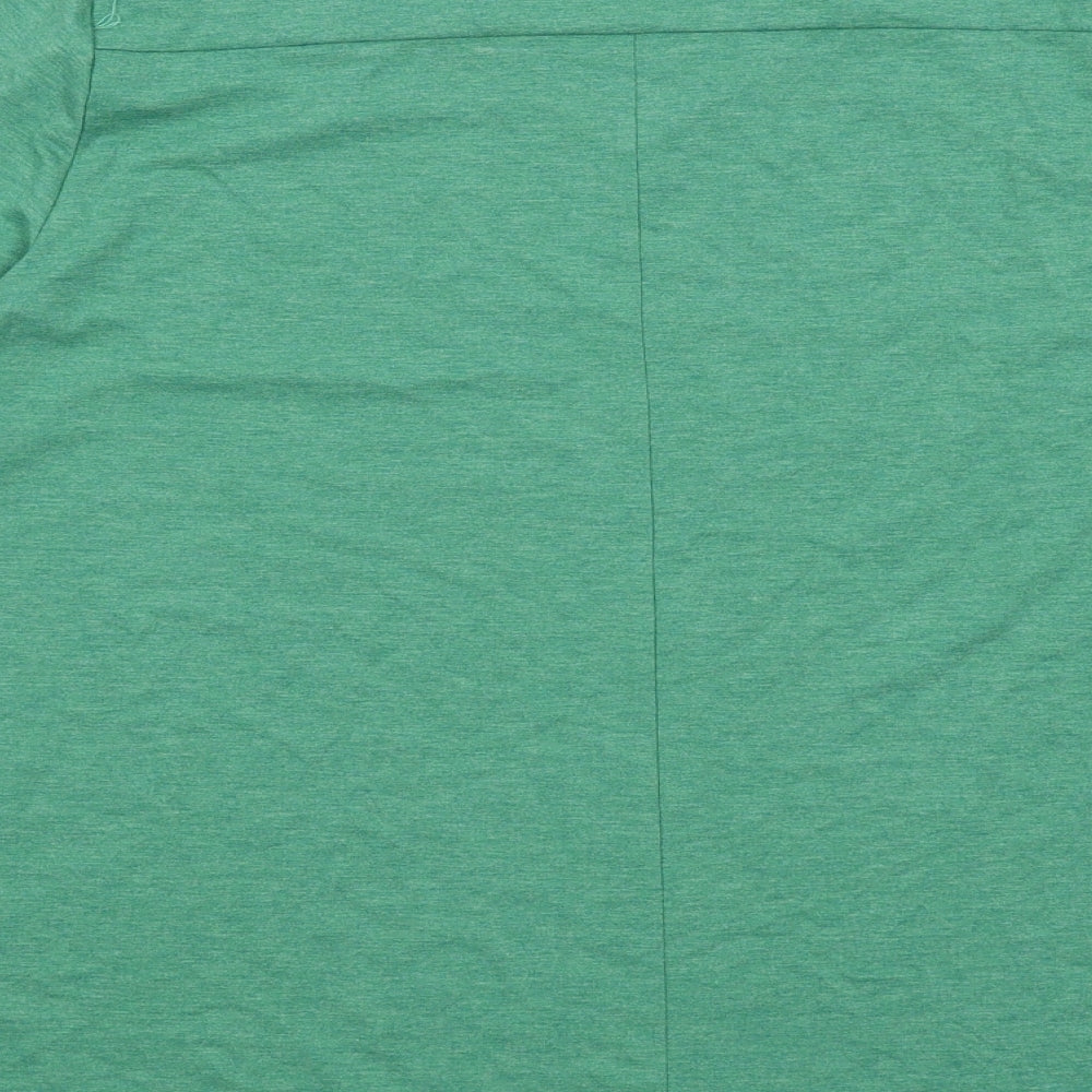 Patra Womens Green Viscose Tunic T-Shirt Size L V-Neck
