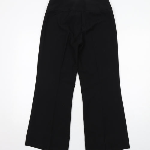 Dorothy Perkins Womens Black Polyester Trousers Size 8 Regular Zip