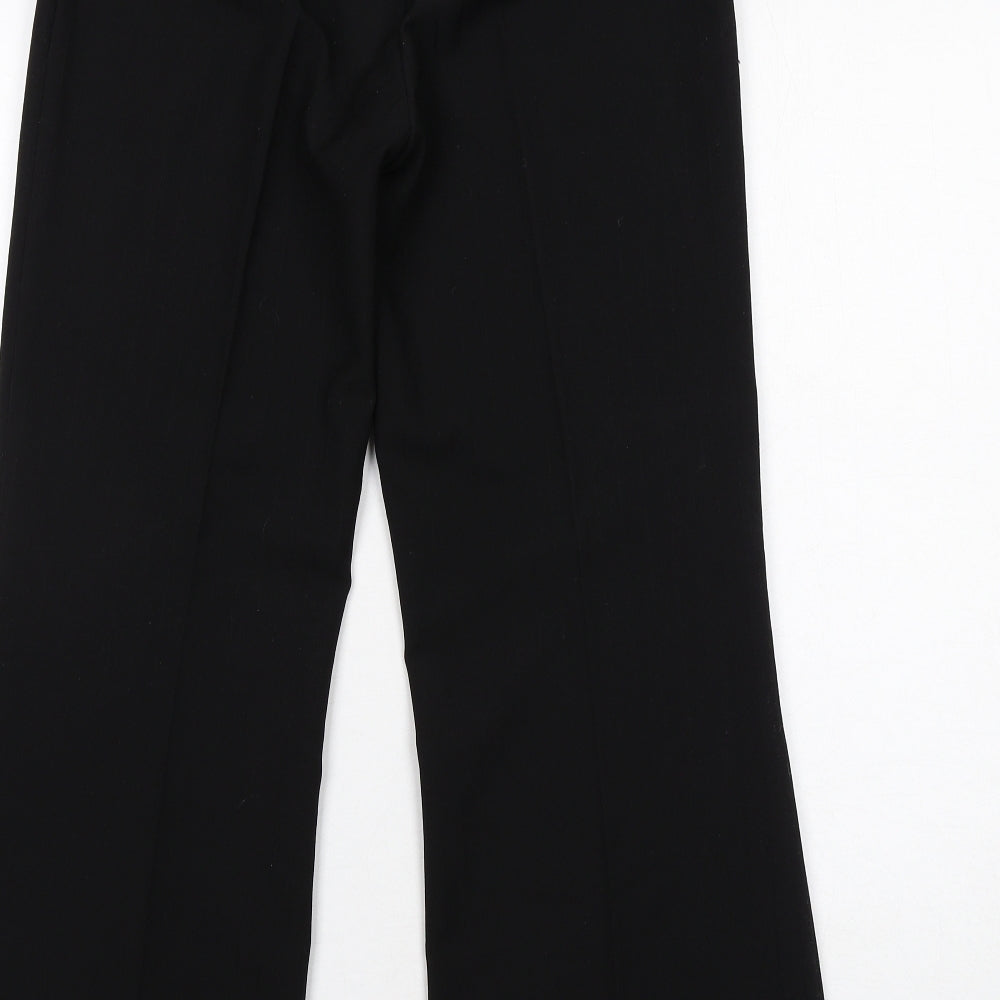 Dorothy Perkins Womens Black Polyester Trousers Size 8 Regular Zip