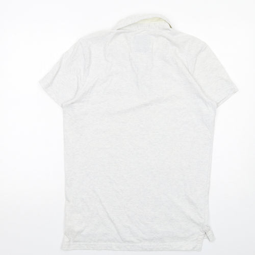Abercrombie & Fitch Mens Grey Cotton Polo Size M Collared Button