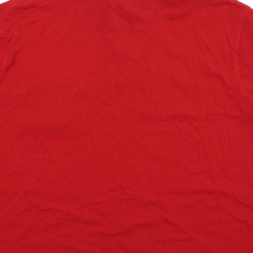 Hackett Mens Red Cotton Polo Size 3XL Collared Button