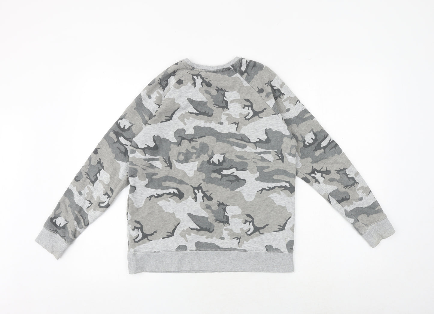 NEXT Boys Grey Camouflage Cotton Pullover Sweatshirt Size 10 Years Pullover