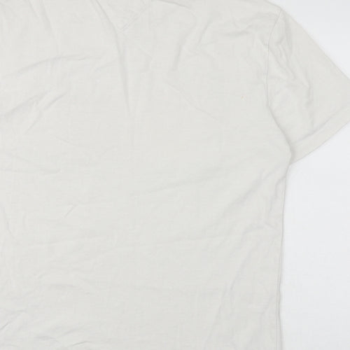Tommy Hilfiger Mens White Cotton T-Shirt Size M Round Neck