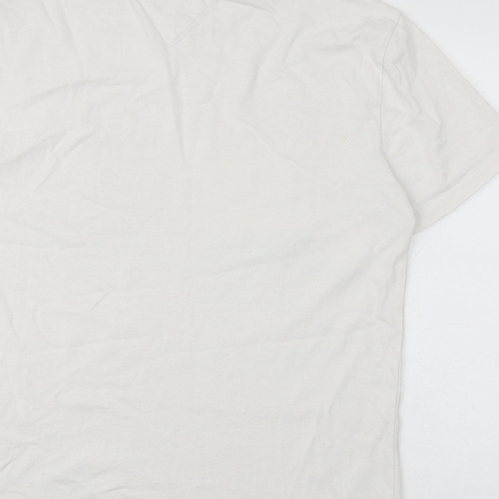 Tommy Hilfiger Mens White Cotton T-Shirt Size M Round Neck