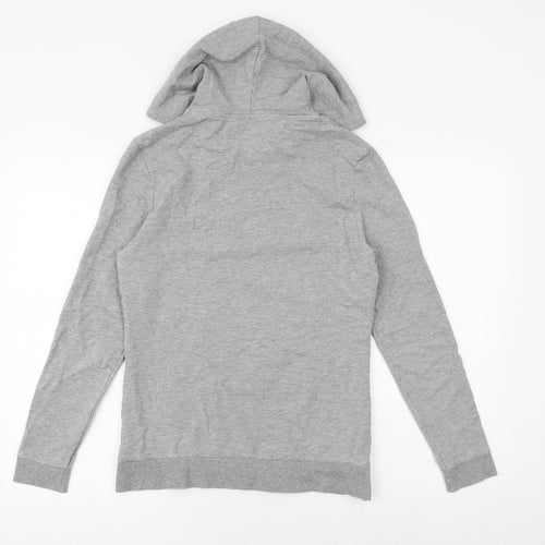 ASOS Womens Grey Polyester Pullover Hoodie Size M Pullover