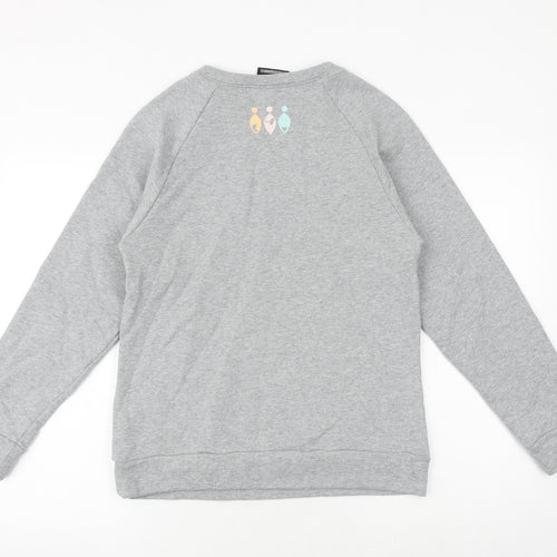 Fit Bumps and Mums Womens Grey Cotton Pullover Sweatshirt Size M Pullover