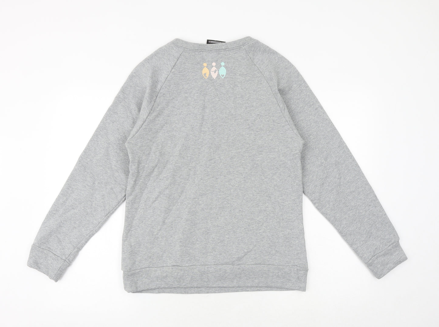 Fit Bumps and Mums Womens Grey Cotton Pullover Sweatshirt Size M Pullover