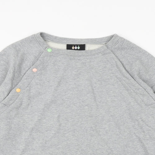 Fit Bumps and Mums Womens Grey Cotton Pullover Sweatshirt Size M Pullover