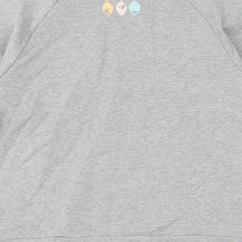 Fit Bumps and Mums Womens Grey Cotton Pullover Sweatshirt Size M Pullover