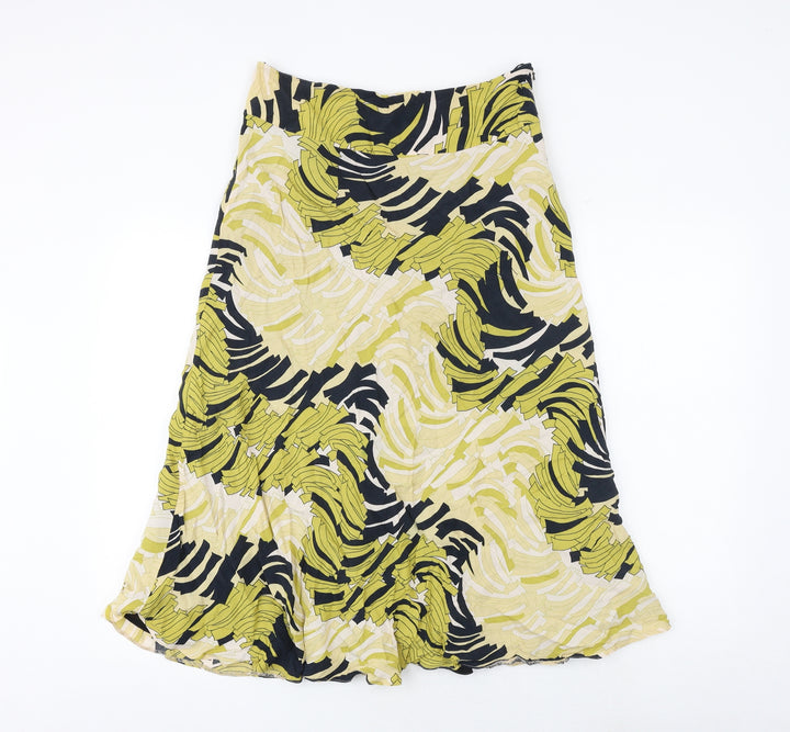 Planet Womens Multicoloured Geometric Polyester Swing Skirt Size 30 in Zip