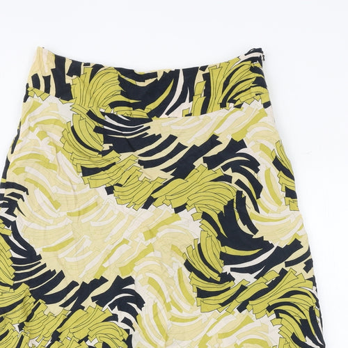 Planet Womens Multicoloured Geometric Polyester Swing Skirt Size 30 in Zip