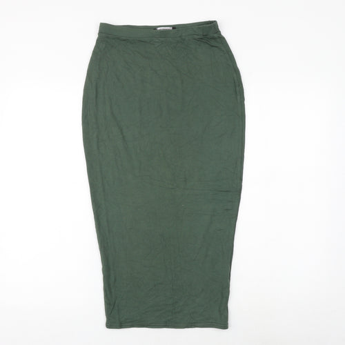 Missguided Womens Green Viscose Bandage Skirt Size 10