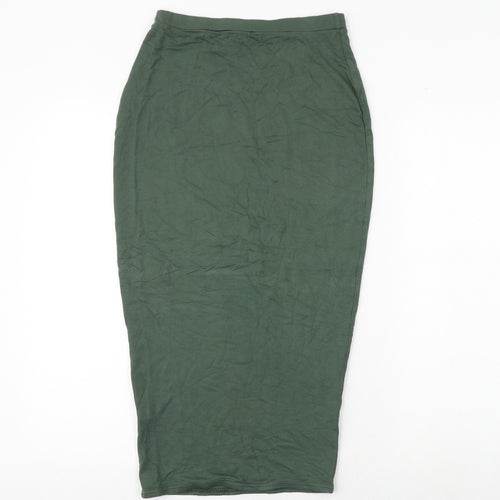 Missguided Womens Green Viscose Bandage Skirt Size 10