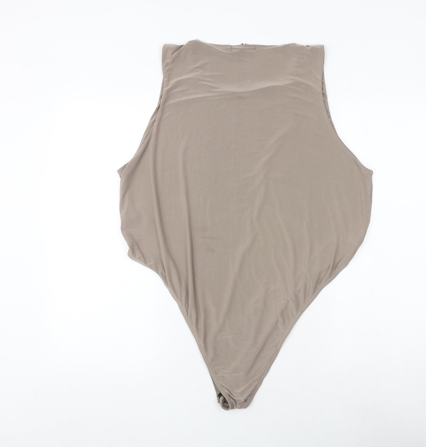 In the Style Womens Beige Polyester Bodysuit One-Piece Size 26 Snap