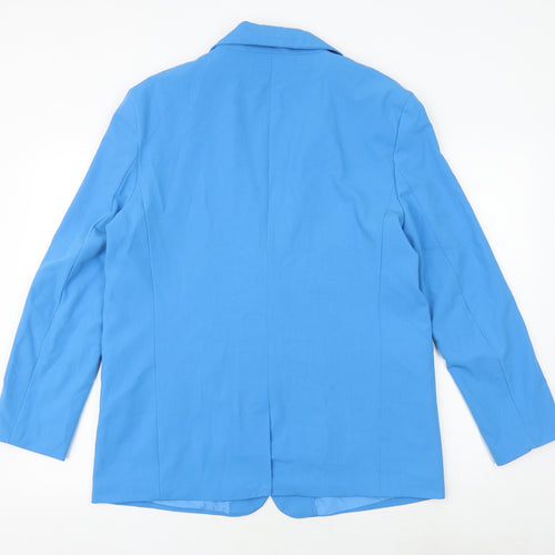Bershka Womens Blue Jacket Blazer Size XL Button