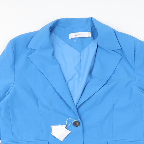 Bershka Womens Blue Jacket Blazer Size XL Button