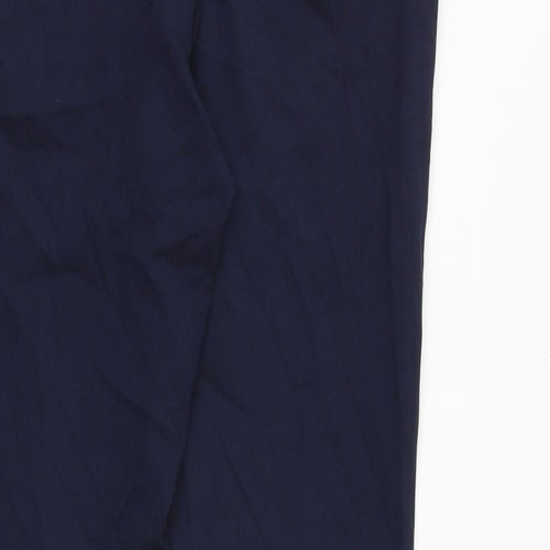 Burton Mens Blue Polyester Chino Trousers Size 36 in Regular Zip