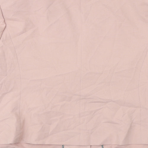 Marks and Spencer Womens Pink Jacket Blazer Size 16 Button