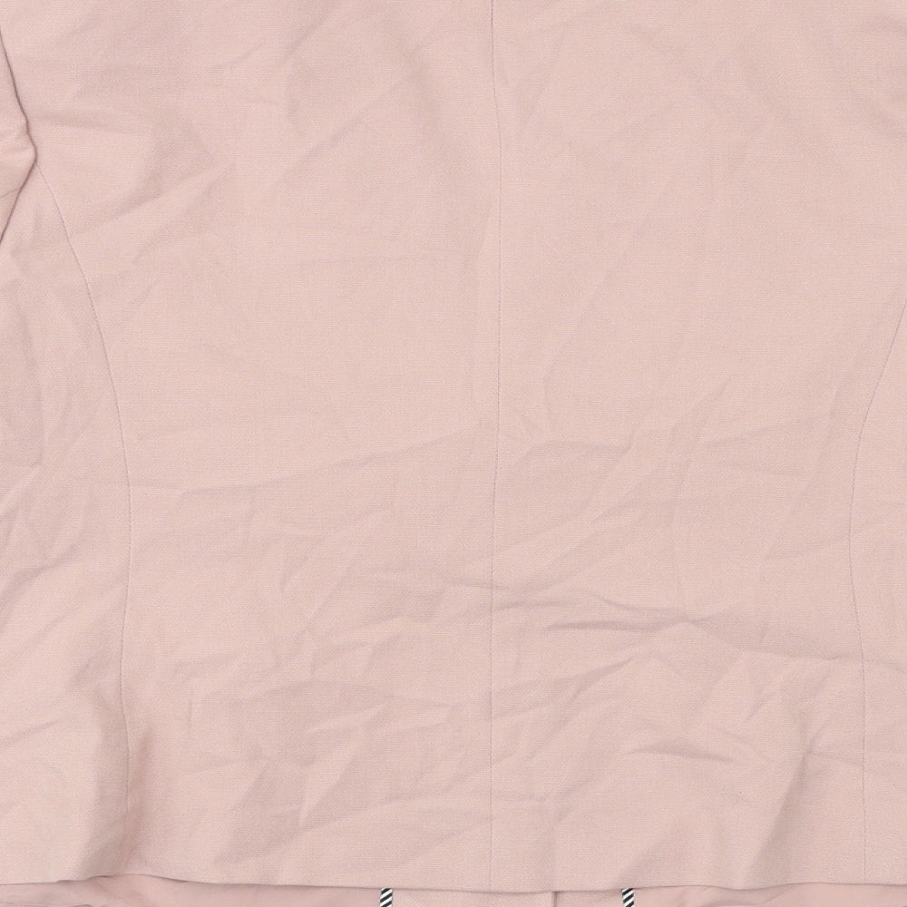 Marks and Spencer Womens Pink Jacket Blazer Size 16 Button