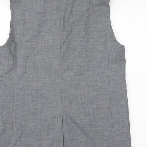 H&M Womens Grey Jacket Waistcoat Size S Button