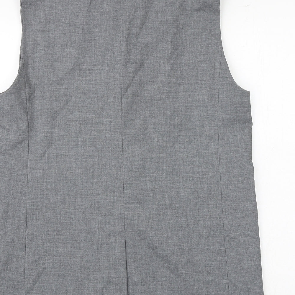 H&M Womens Grey Jacket Waistcoat Size S Button