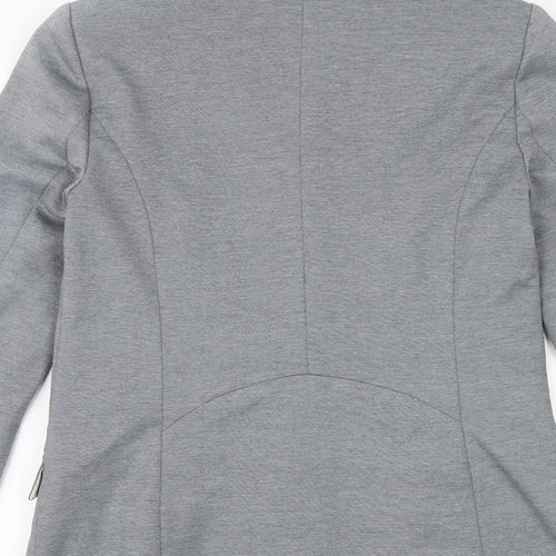 Oasis Womens Grey Geometric Jacket Blazer Size 8 Button