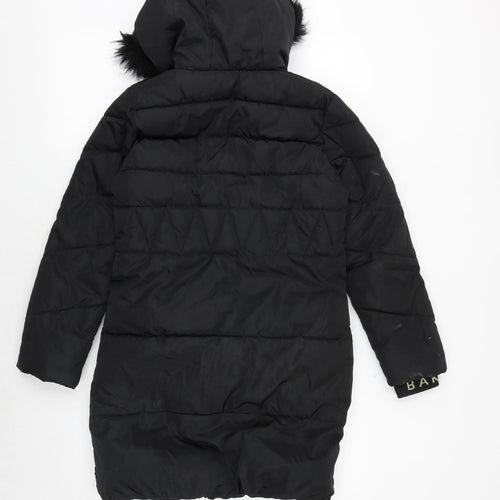 Ted Baker Girls Black Quilted Coat Size 11 Years Zip