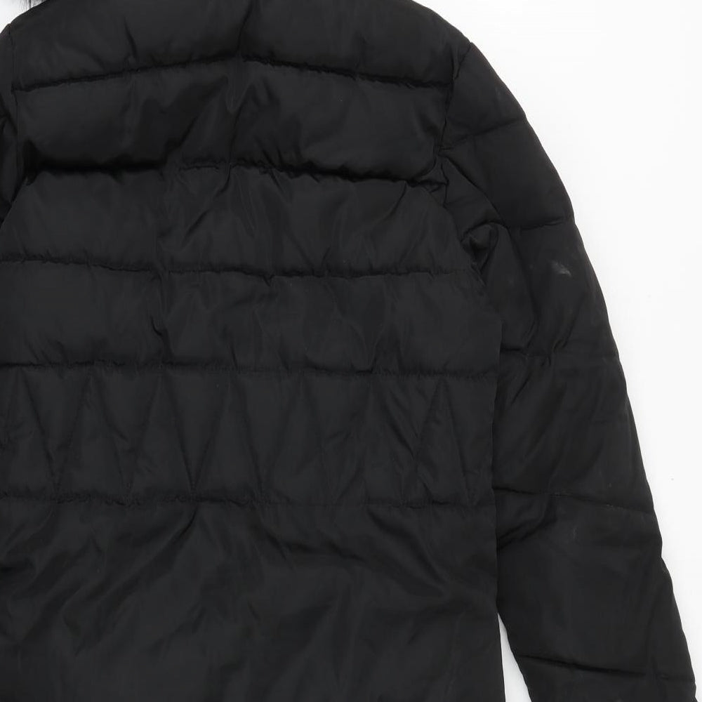 Ted Baker Girls Black Quilted Coat Size 11 Years Zip