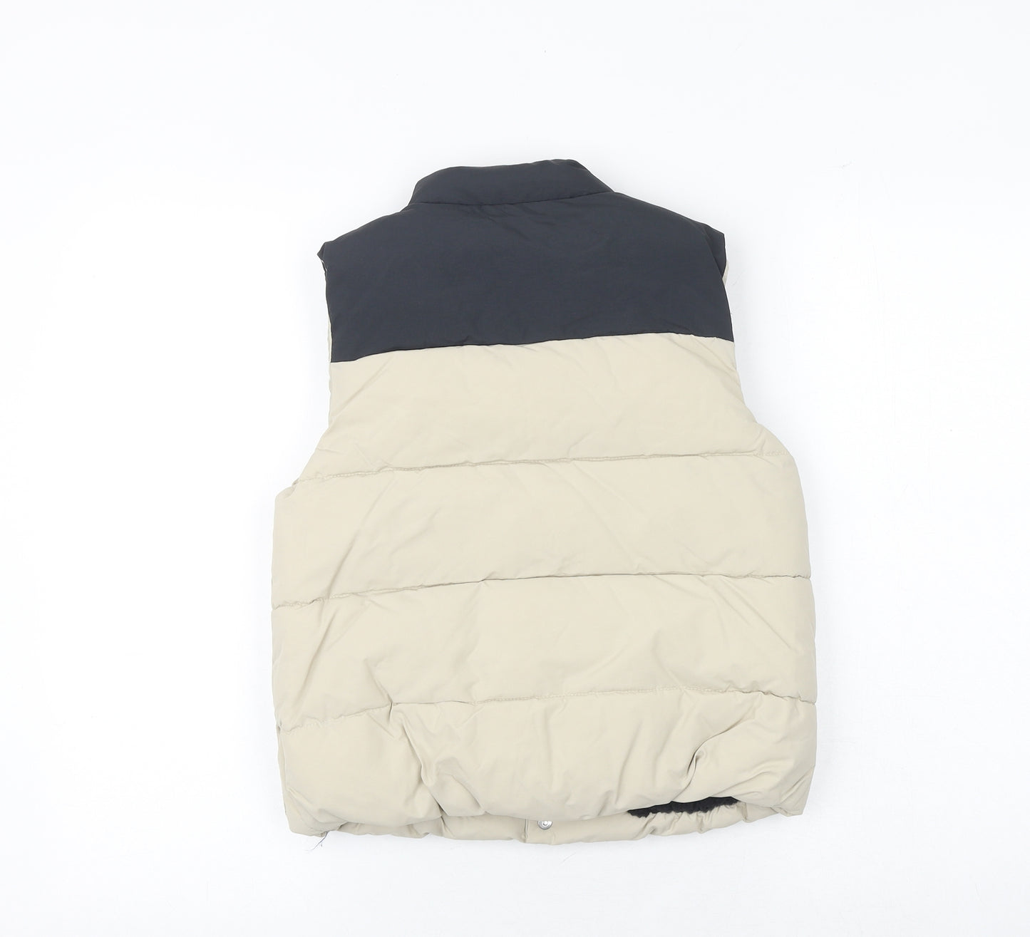 Marks and Spencer Boys Beige Colourblock Gilet Jacket Size 6-7 Years Zip