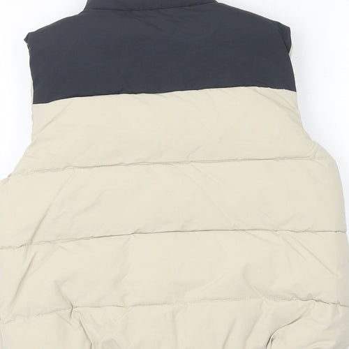 Marks and Spencer Boys Beige Colourblock Gilet Jacket Size 6-7 Years Zip