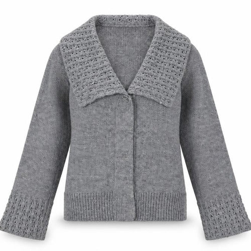 Wallis Womens Grey V-Neck Acrylic Cardigan Jumper Size M