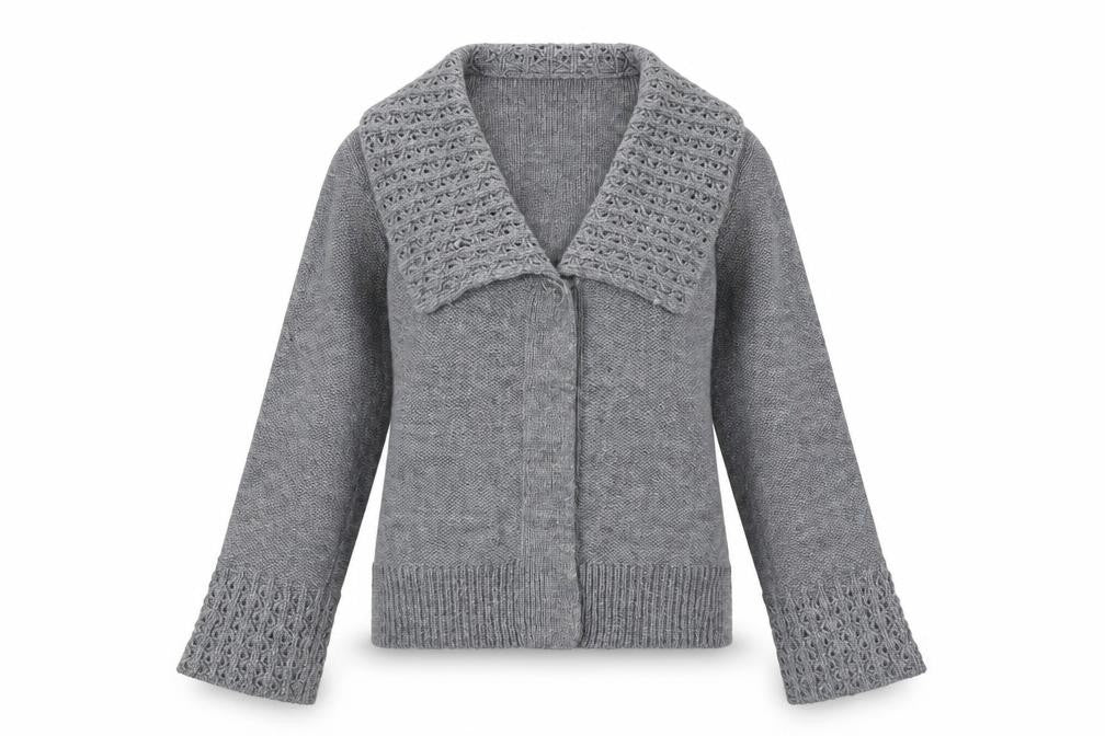 Wallis Womens Grey V-Neck Acrylic Cardigan Jumper Size M