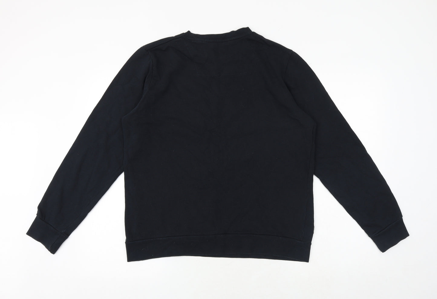 Threadbare Mens Black Cotton Pullover Sweatshirt Size L - Unisex Sleigh Bells Bling