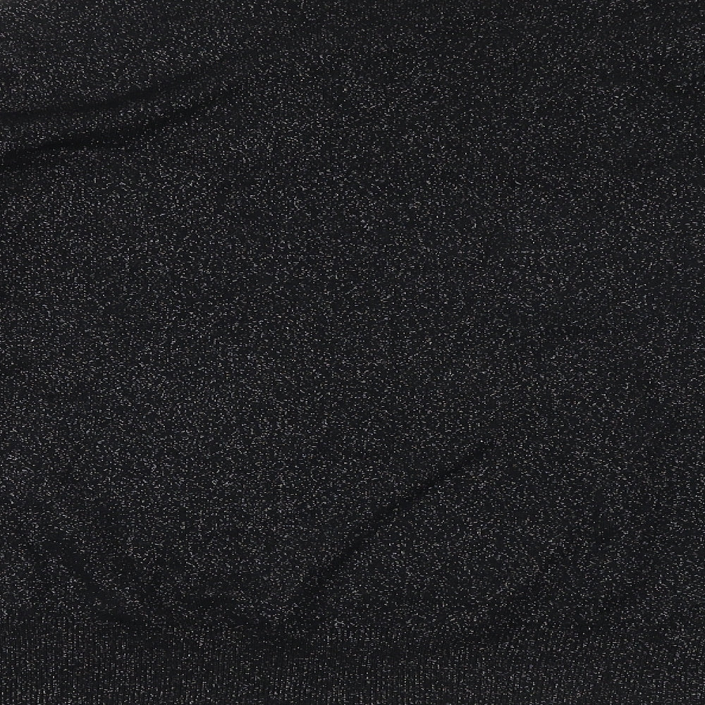 Marks and Spencer Womens Black Round Neck Polyester Pullover Jumper Size M