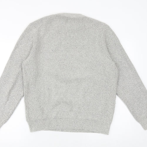 Marks and Spencer Mens Beige Round Neck Polyamide Pullover Jumper Size M Long Sleeve