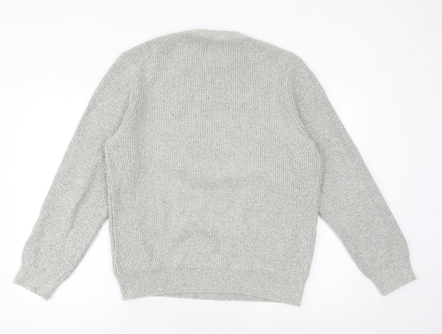 Marks and Spencer Mens Beige Round Neck Polyamide Pullover Jumper Size M Long Sleeve
