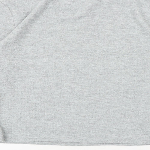 H&M Womens Grey Polyester Basic T-Shirt Size M Round Neck