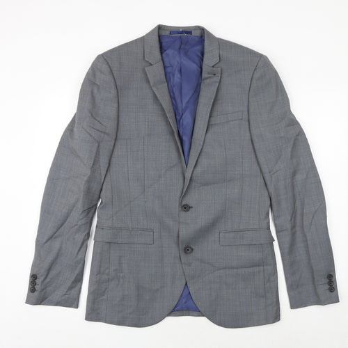 NEXT Mens Grey Wool Jacket Suit Jacket Size 38 Regular