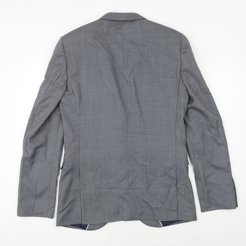 NEXT Mens Grey Wool Jacket Suit Jacket Size 38 Regular