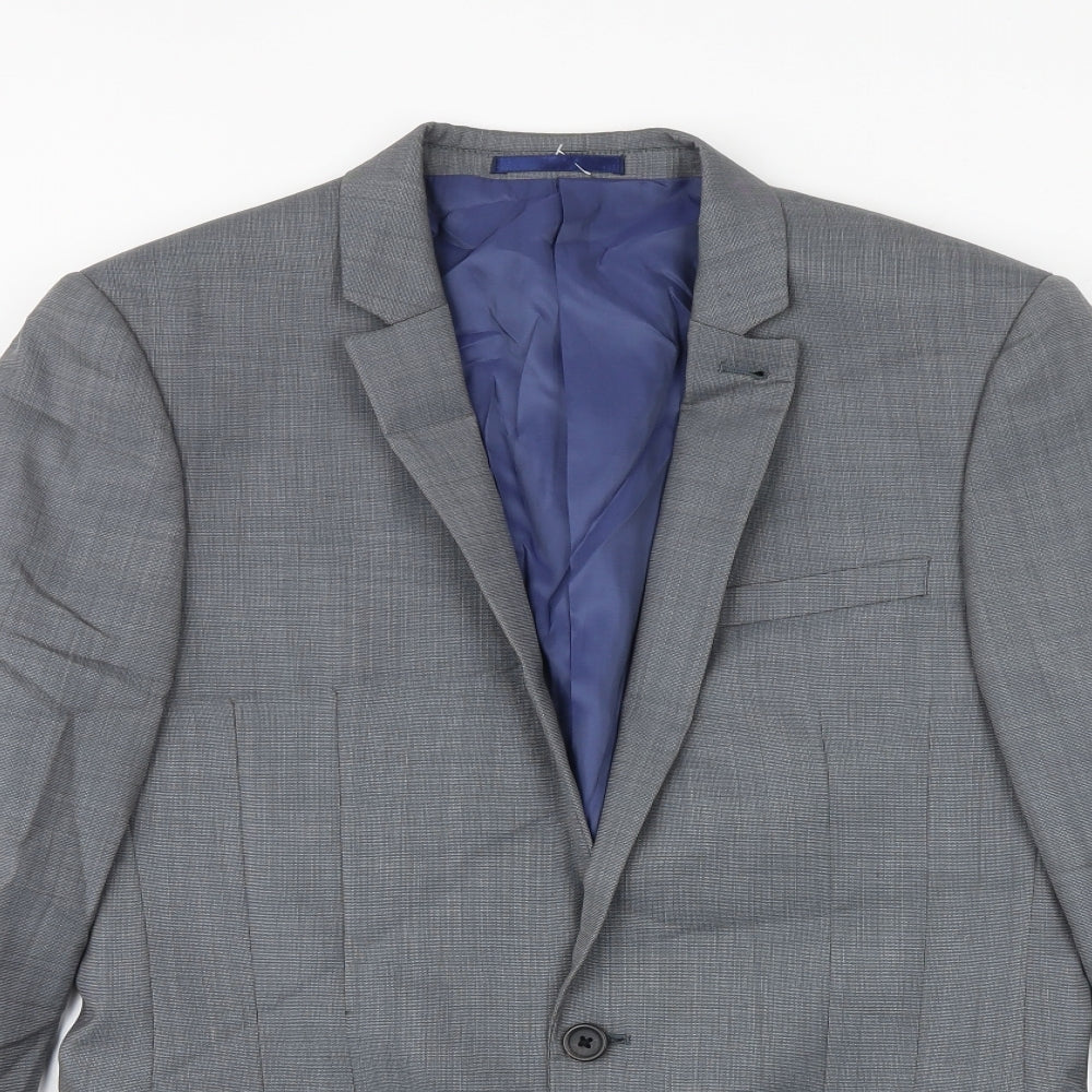 NEXT Mens Grey Wool Jacket Suit Jacket Size 38 Regular