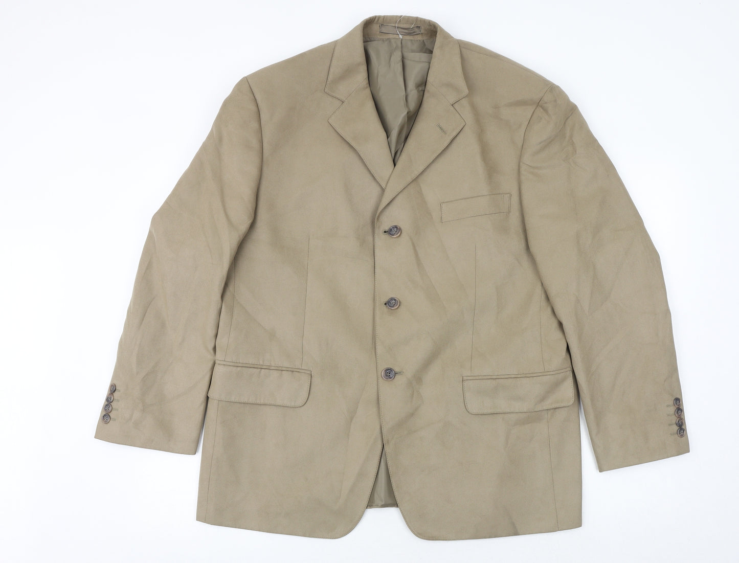Marks and Spencer Mens Beige Polyester Jacket Suit Jacket Size 42 Regular