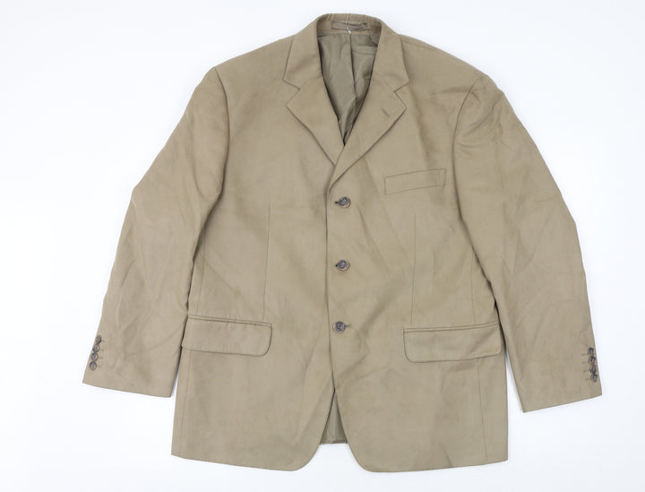 Marks and Spencer Mens Beige Polyester Jacket Suit Jacket Size 42 Regular