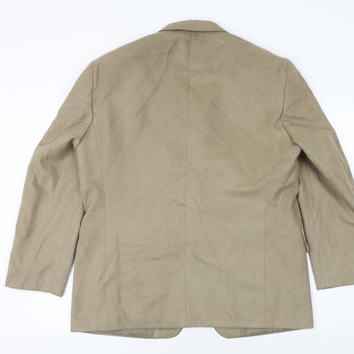 Marks and Spencer Mens Beige Polyester Jacket Suit Jacket Size 42 Regular