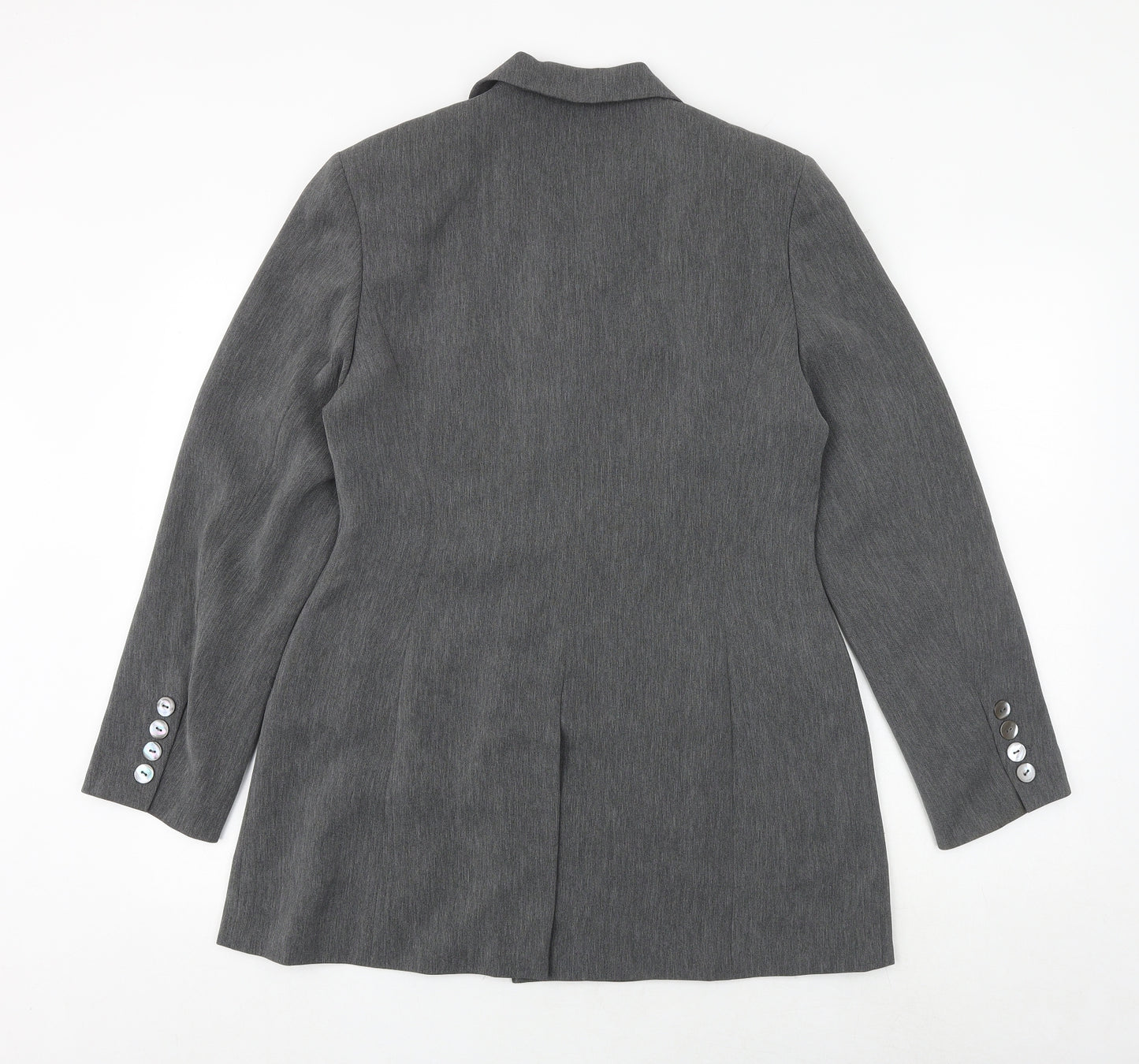 Jaeger Womens Grey Jacket Blazer Size 12 Button