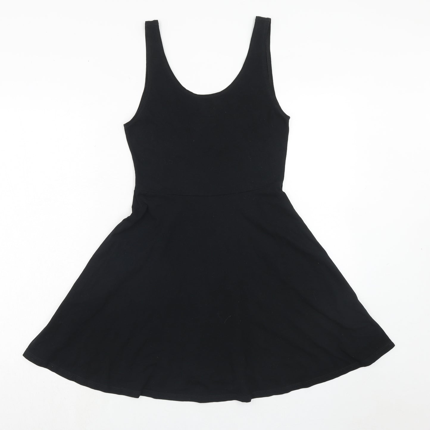 NEXT Womens Black Cotton Fit & Flare Size 12 Round Neck Pullover